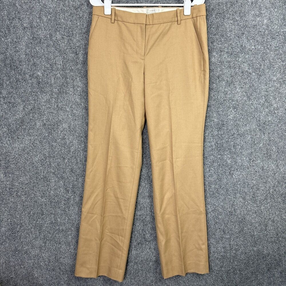 J.CREW Pants Womens Size 8 Brown Favorite Fit Wool Business Casual